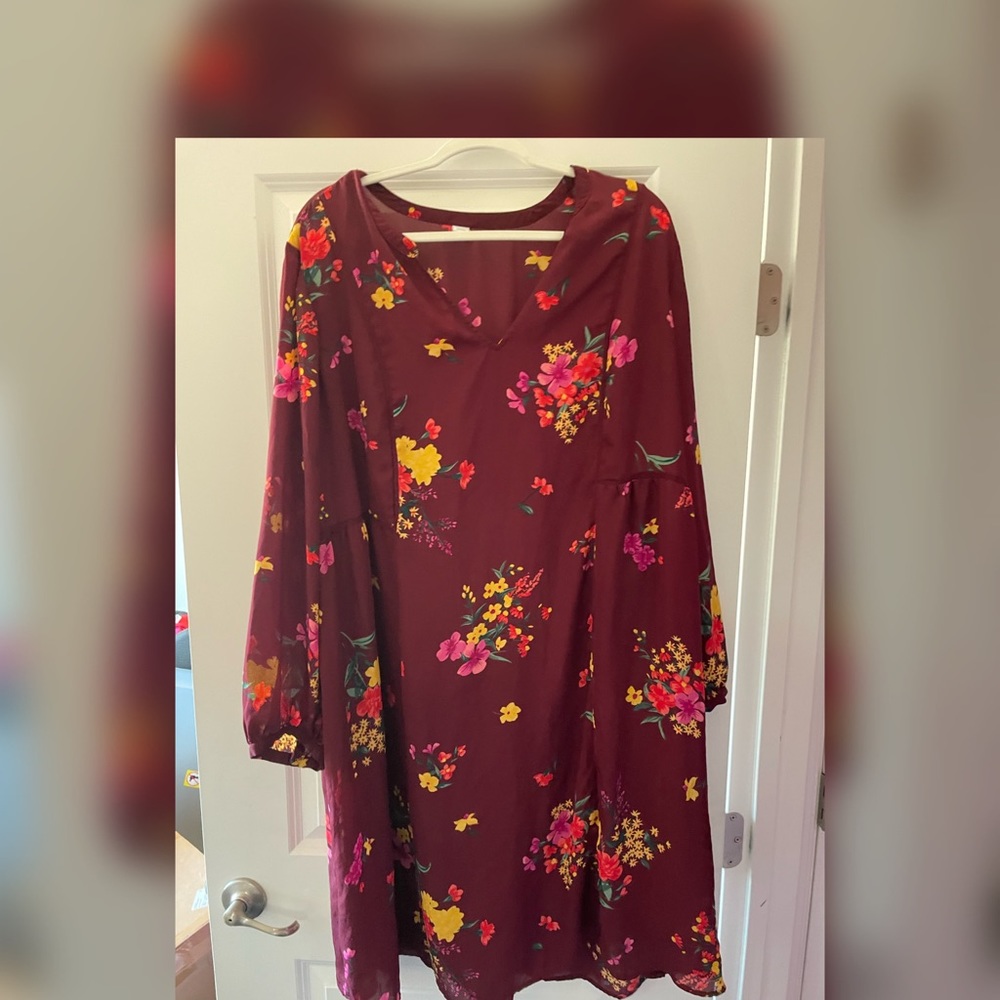 Floral dress, slip included